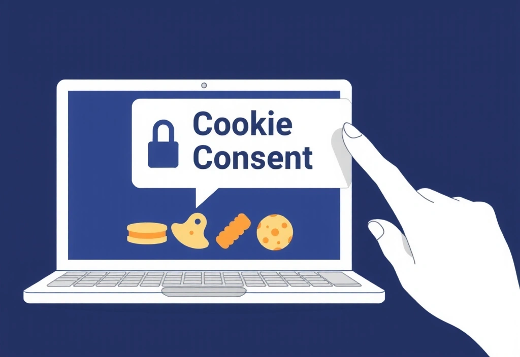 Illustration of browser cookies being managed