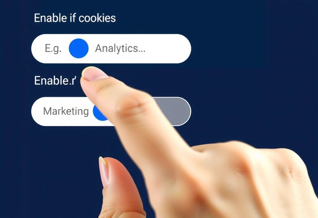User adjusting cookie preferences on a website