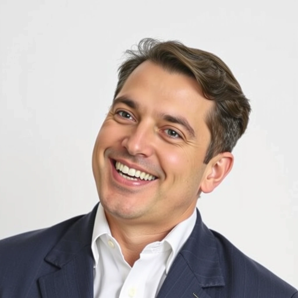 Portrait eines lächelnden, gesund aussehenden Mannes namens Tom B.