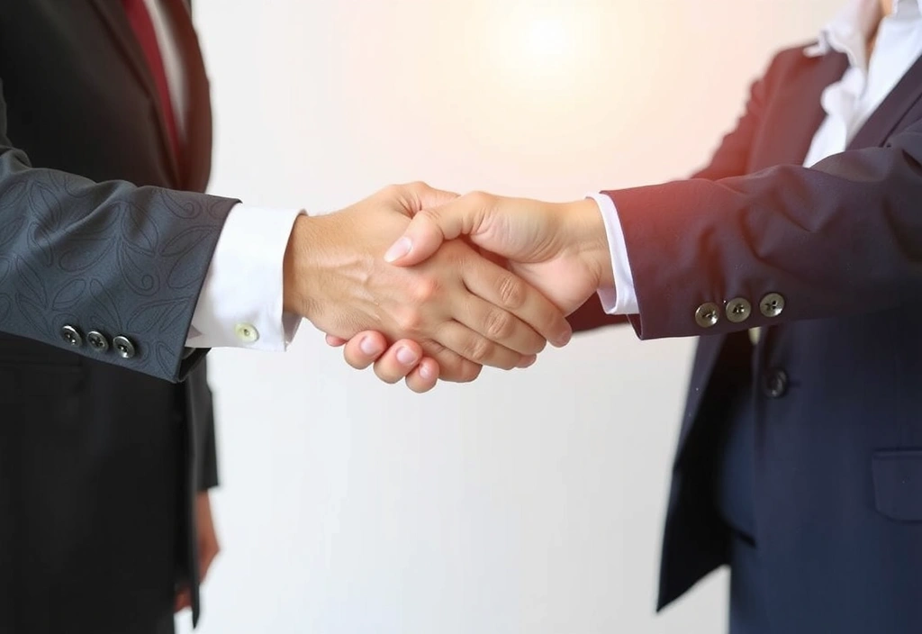 Handschlag zur Vertragsbestätigung